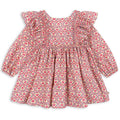 Robe Romantique en Coton Bio avec Nœud, Manches Volumineuses et Détails à Volants pour Enfants de 2 à 8 Ans