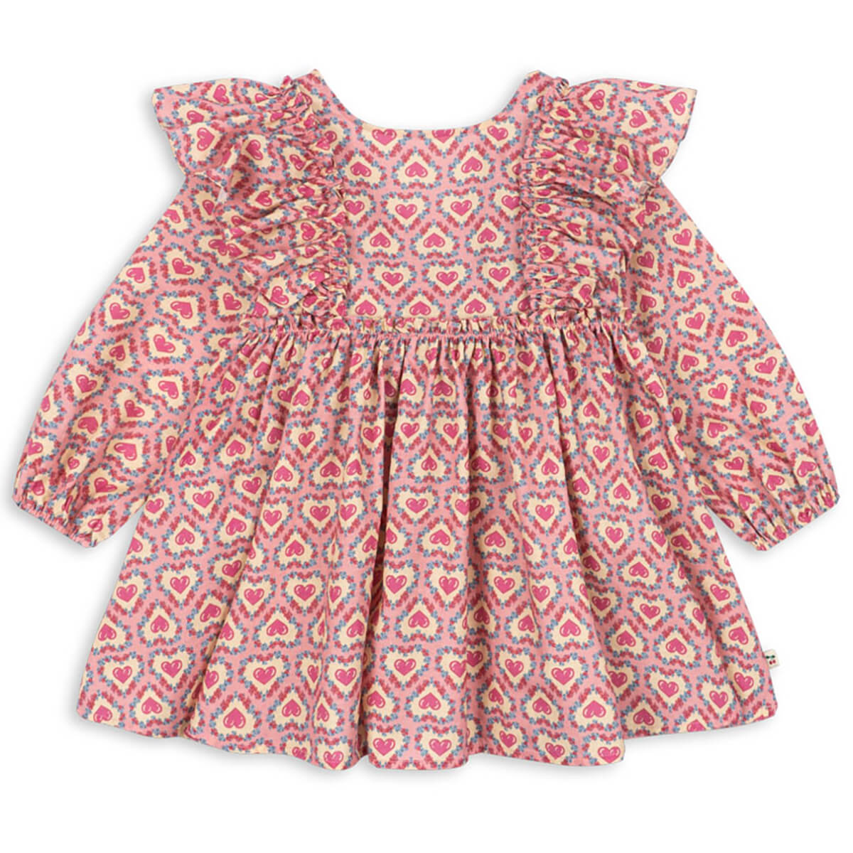 Robe Romantique en Coton Bio avec Nœud, Manches Volumineuses et Détails à Volants pour Enfants de 2 à 8 Ans