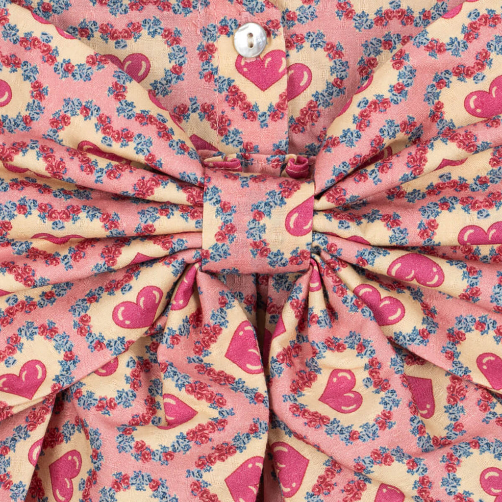Robe Romantique en Coton Bio avec Nœud, Manches Volumineuses et Détails à Volants pour Enfants de 2 à 8 Ans