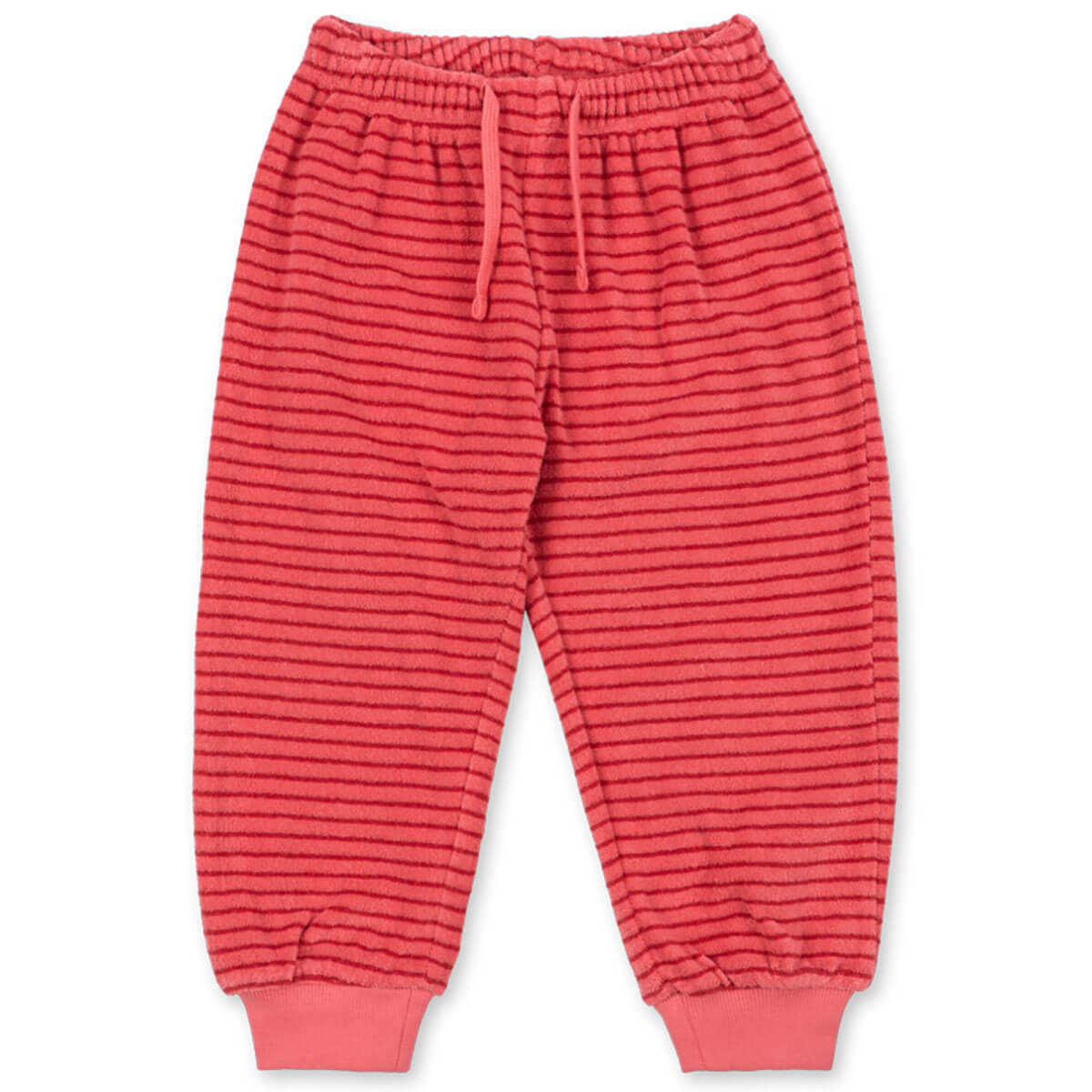 Pantalon de survêtement décontracté en coton biologique avec cordon de serrage et chevilles côtelées pour enfants de 1 à 11 ans