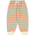 Pantalon de survêtement en coton biologique Casual Kick Stripe avec cordon de serrage et coupe fuselée pour enfants de 1 à 11 ans