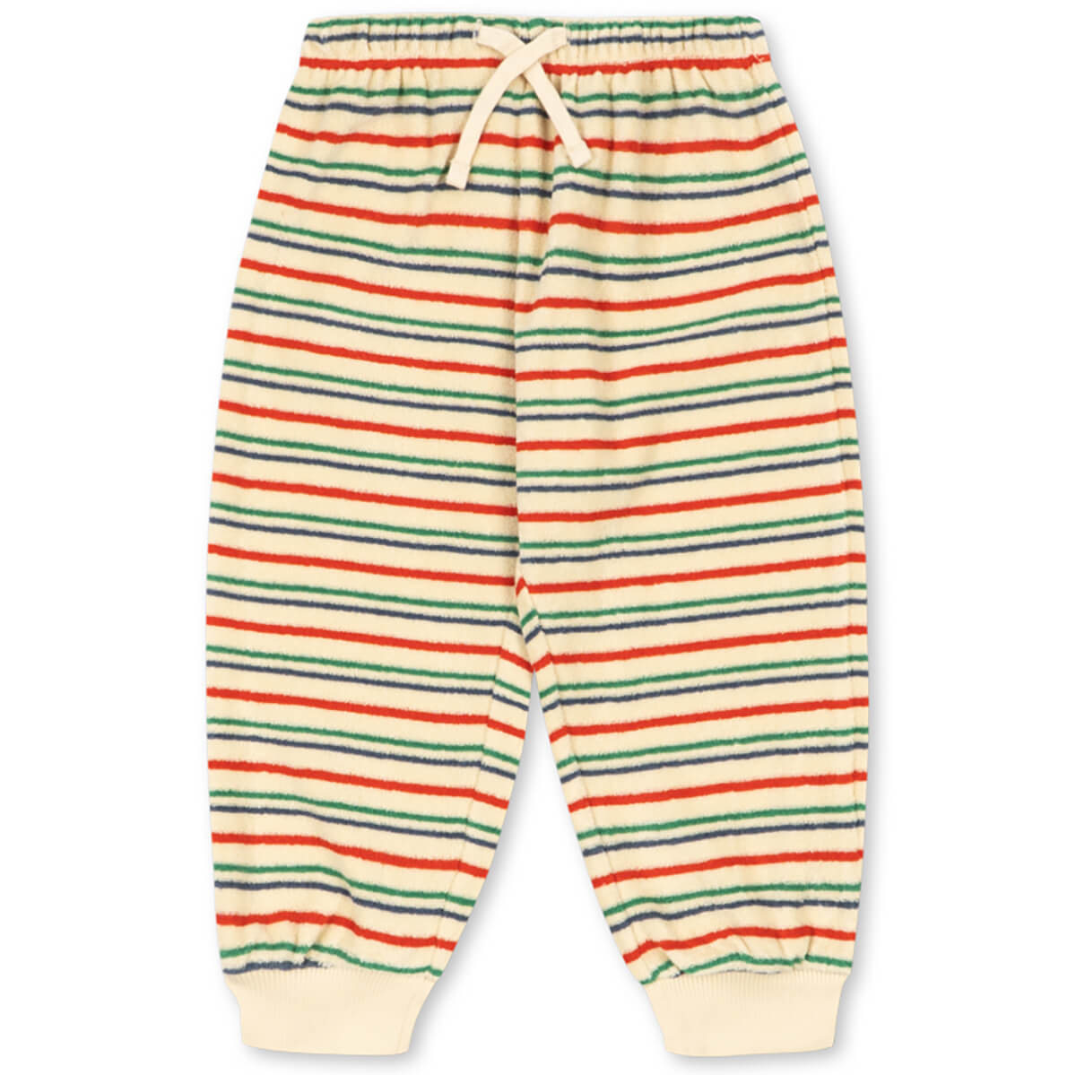 Pantalon de survêtement en coton biologique Casual Kick Stripe avec cordon de serrage et coupe fuselée pour enfants de 1 à 11 ans