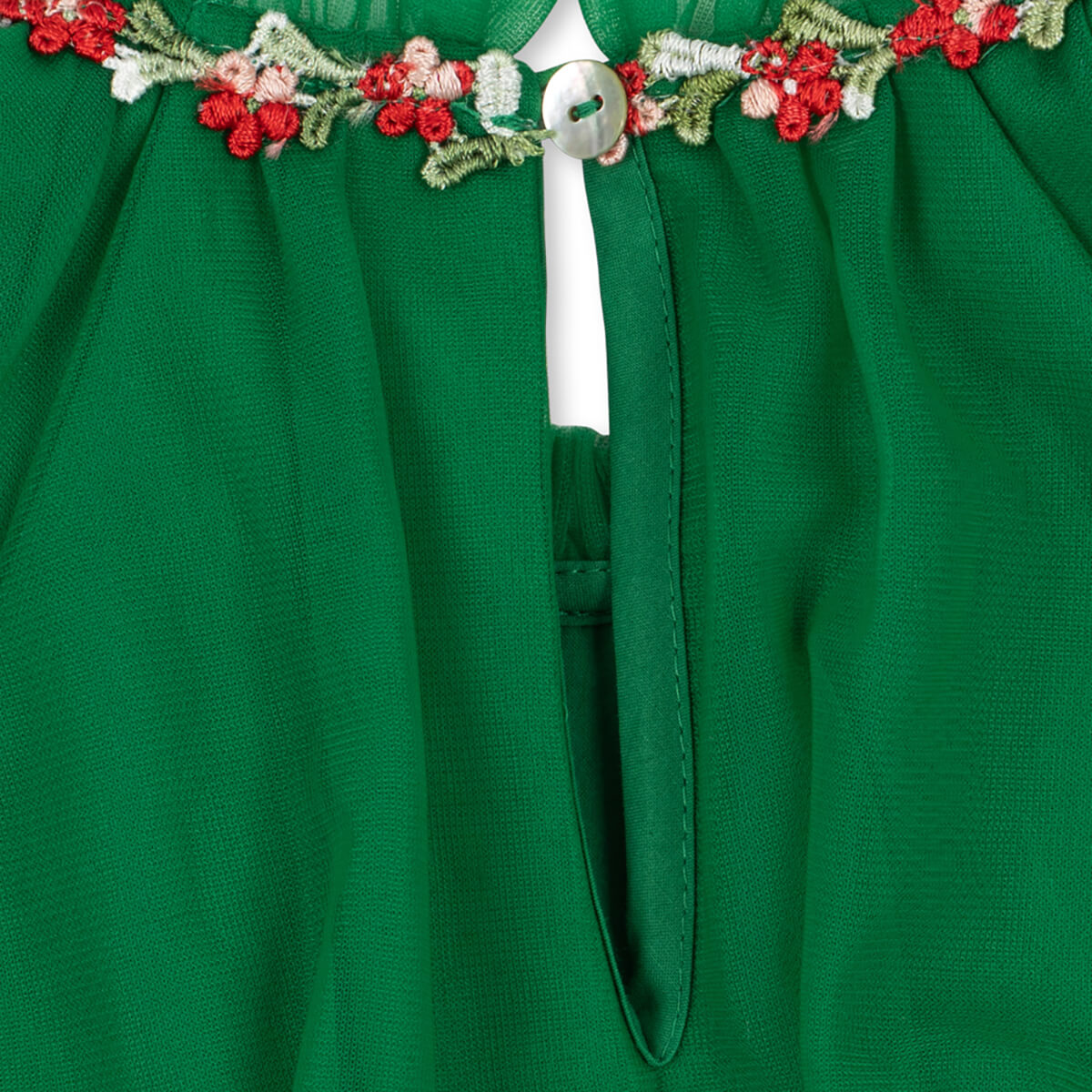 Robe en tulle de polyamide à fleurs de jardin romantique et formel avec manches bouffantes et appliqués de fleurs pour enfants de 2 à 8 ans
