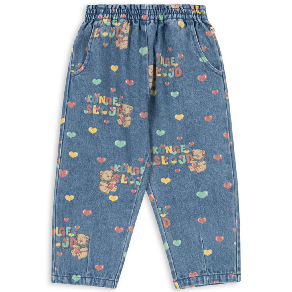 Pantalon à Volants en Jean de Coton Bio avec Taille Élastiquée pour Enfants de 1 à 11 Ans