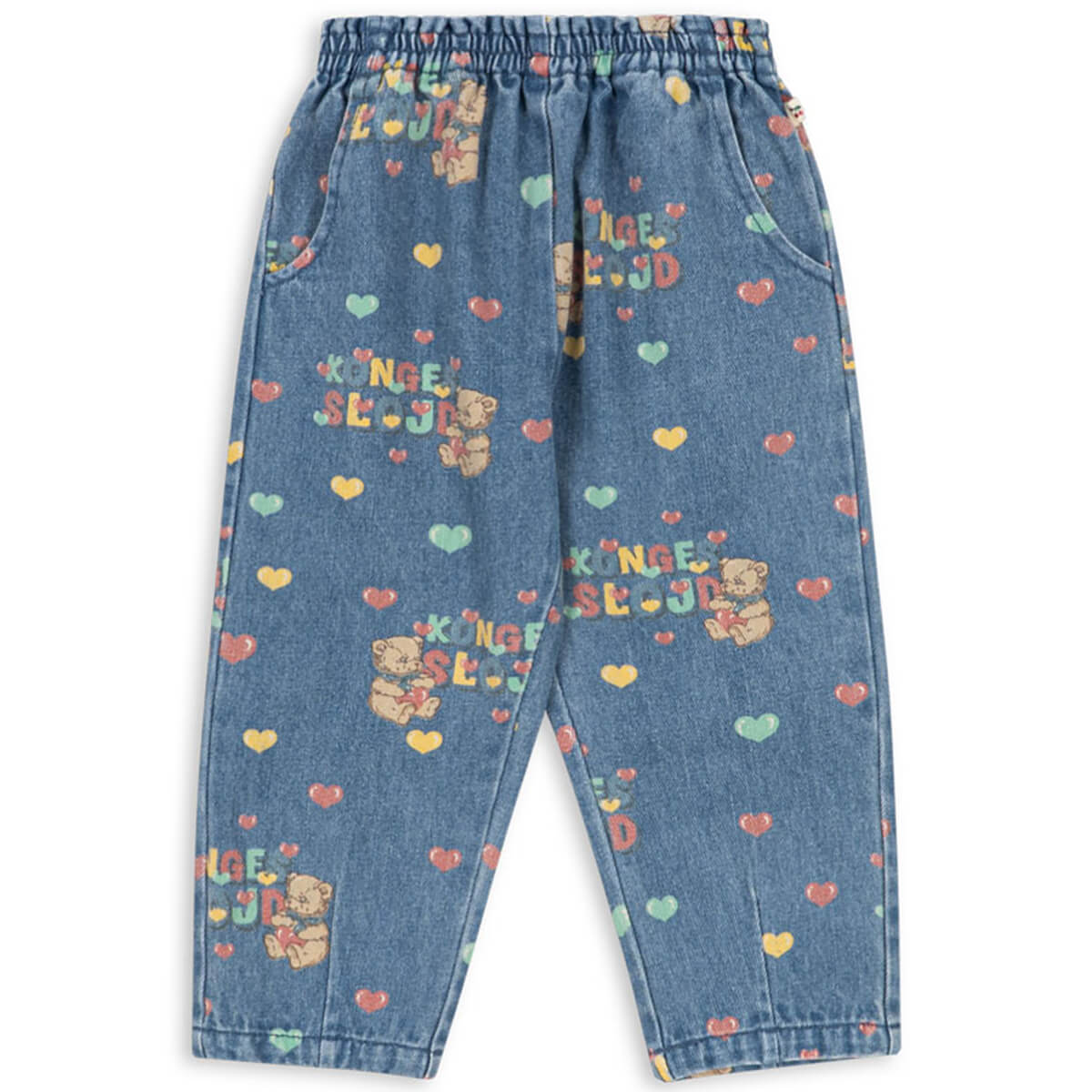 Pantalon à Volants en Jean de Coton Bio avec Taille Élastiquée pour Enfants de 1 à 11 Ans