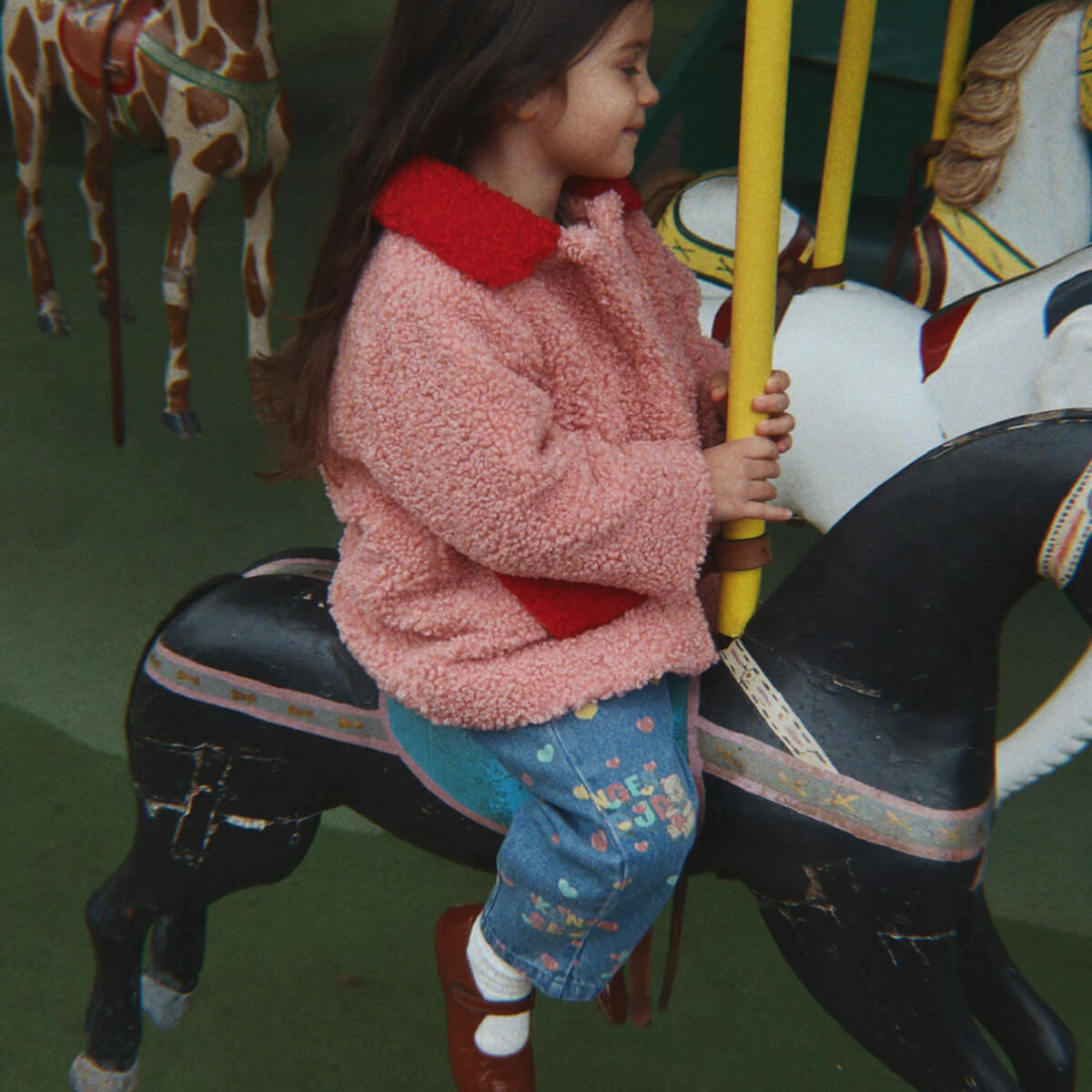 Pantalon à Volants en Jean de Coton Bio avec Taille Élastiquée pour Enfants de 1 à 11 Ans