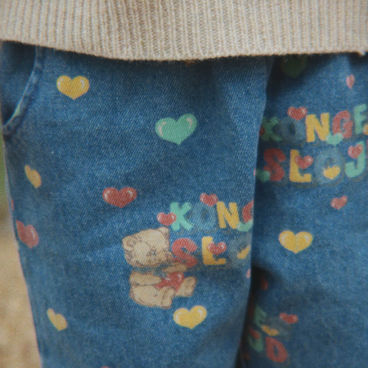 Pantalon à Volants en Jean de Coton Bio avec Taille Élastiquée pour Enfants de 1 à 11 Ans