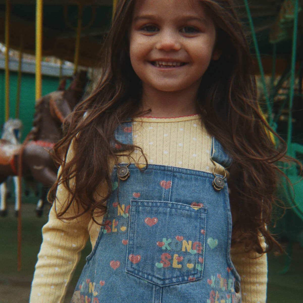 Robe Salopette en Jean Coton Bio avec Bretelles Ajustables pour Enfants de 1 à 7 Ans