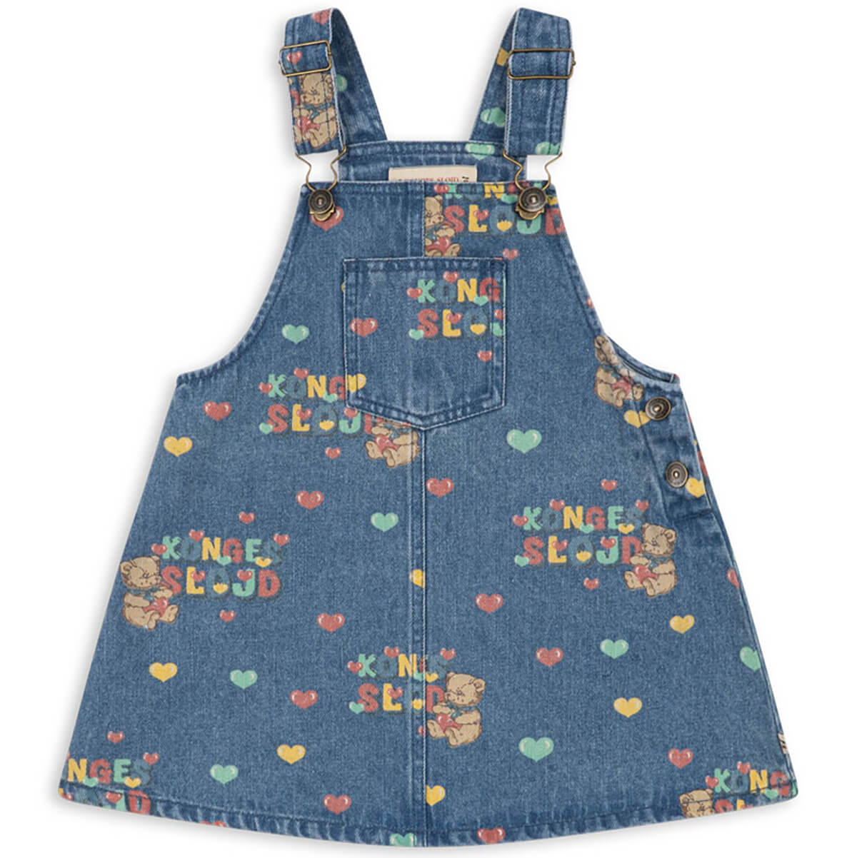 Robe Salopette en Jean Coton Bio avec Bretelles Ajustables pour Enfants de 1 à 7 Ans