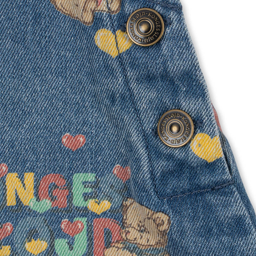 Robe Salopette en Jean Coton Bio avec Bretelles Ajustables pour Enfants de 1 à 7 Ans
