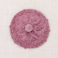 Béret en Laine Mérinos Tricoté Main, Motif Point Popcorn Rose Antique Classique, avec Bordure au Crochet et Pompon, pour Enfants de 2 à 9 Ans