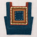 Gilet débardeur en mérinos géométrique bleu marine vintage tricoté à la main avec motif au crochet pour enfants de 2 à 11 ans
