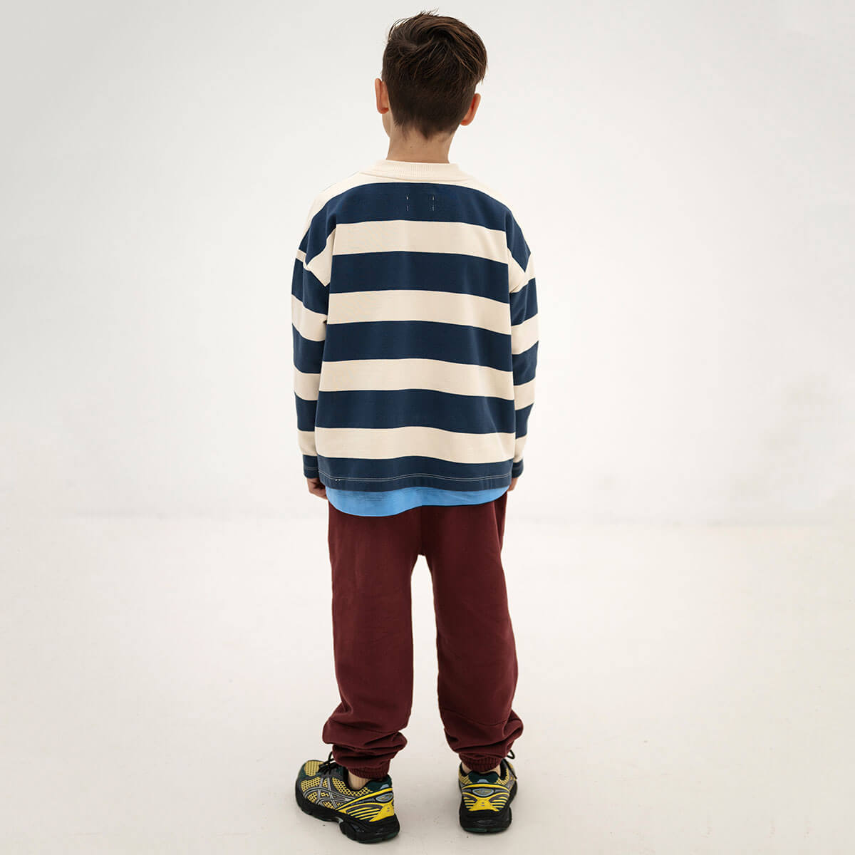 Joggers Sportifs en Coton Biologique avec Détails de Couture et Coupe Décontractée pour Enfants de 2 à 14 Ans