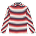 T-shirt à col roulé à manches longues Slim Ivy Stripe en coton biologique avec coupe extensible pour enfants de 2 à 14 ans