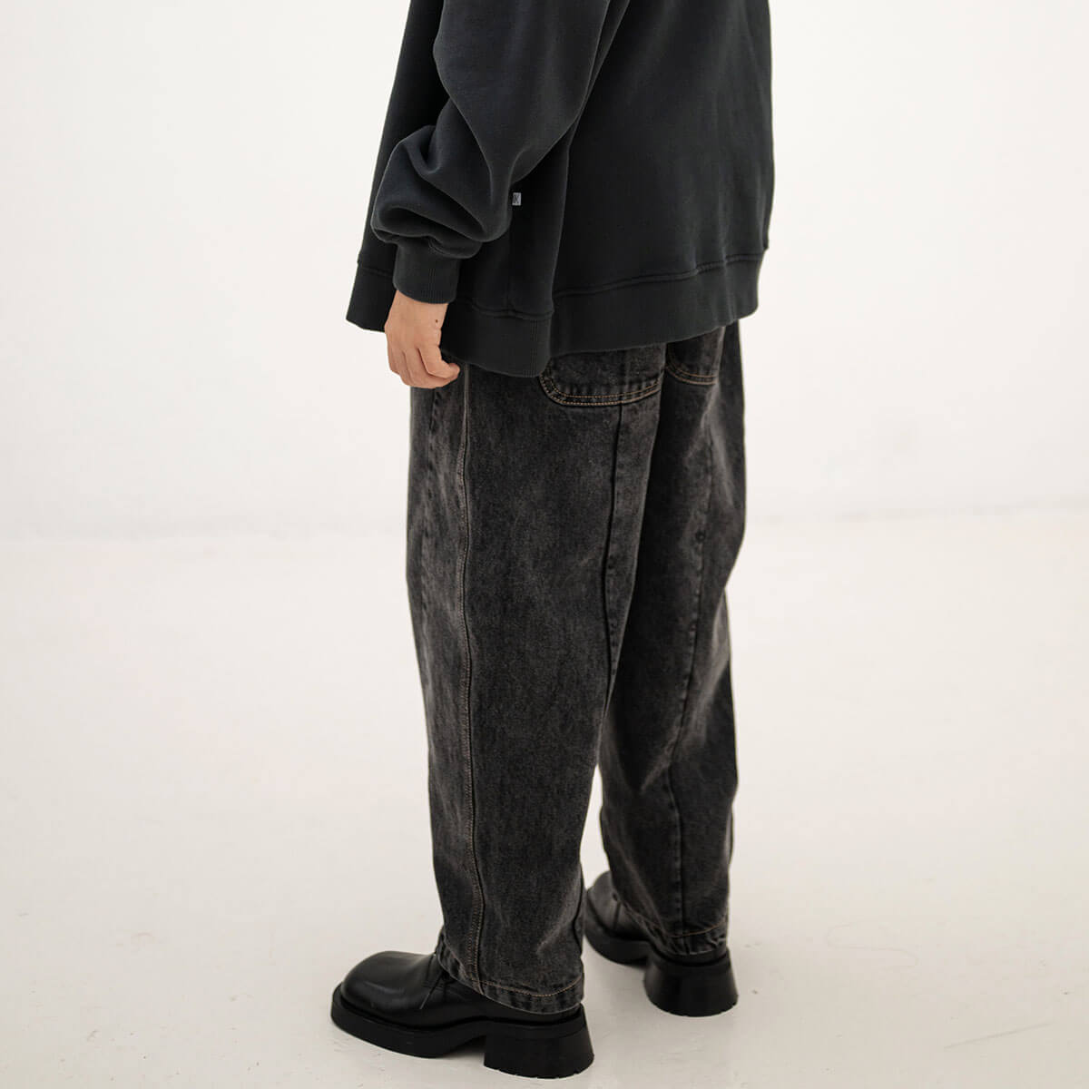 Pantalon Large Gris Ardoise par