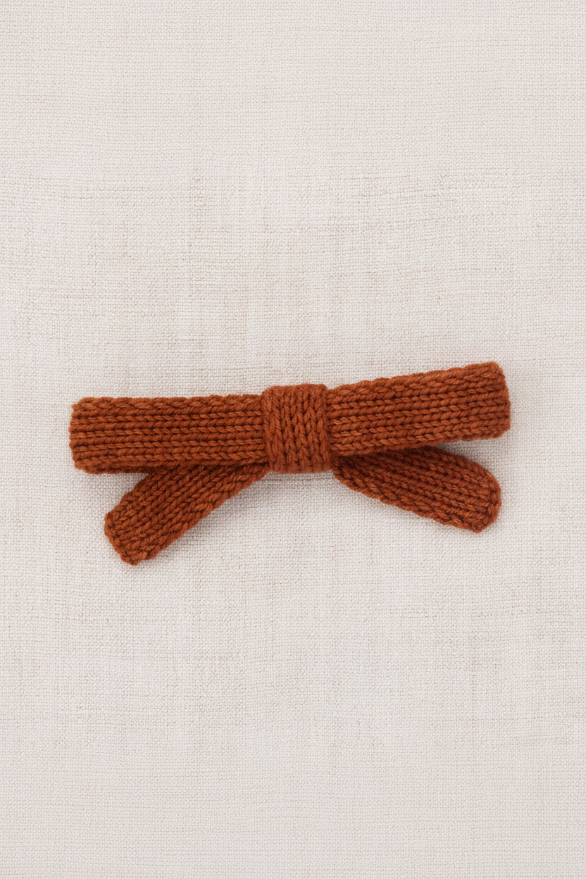 Knitted Bow Flat Lay